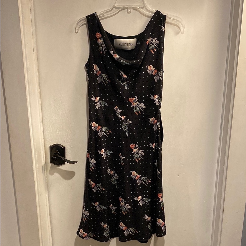Valentino silk Black Floral Dress